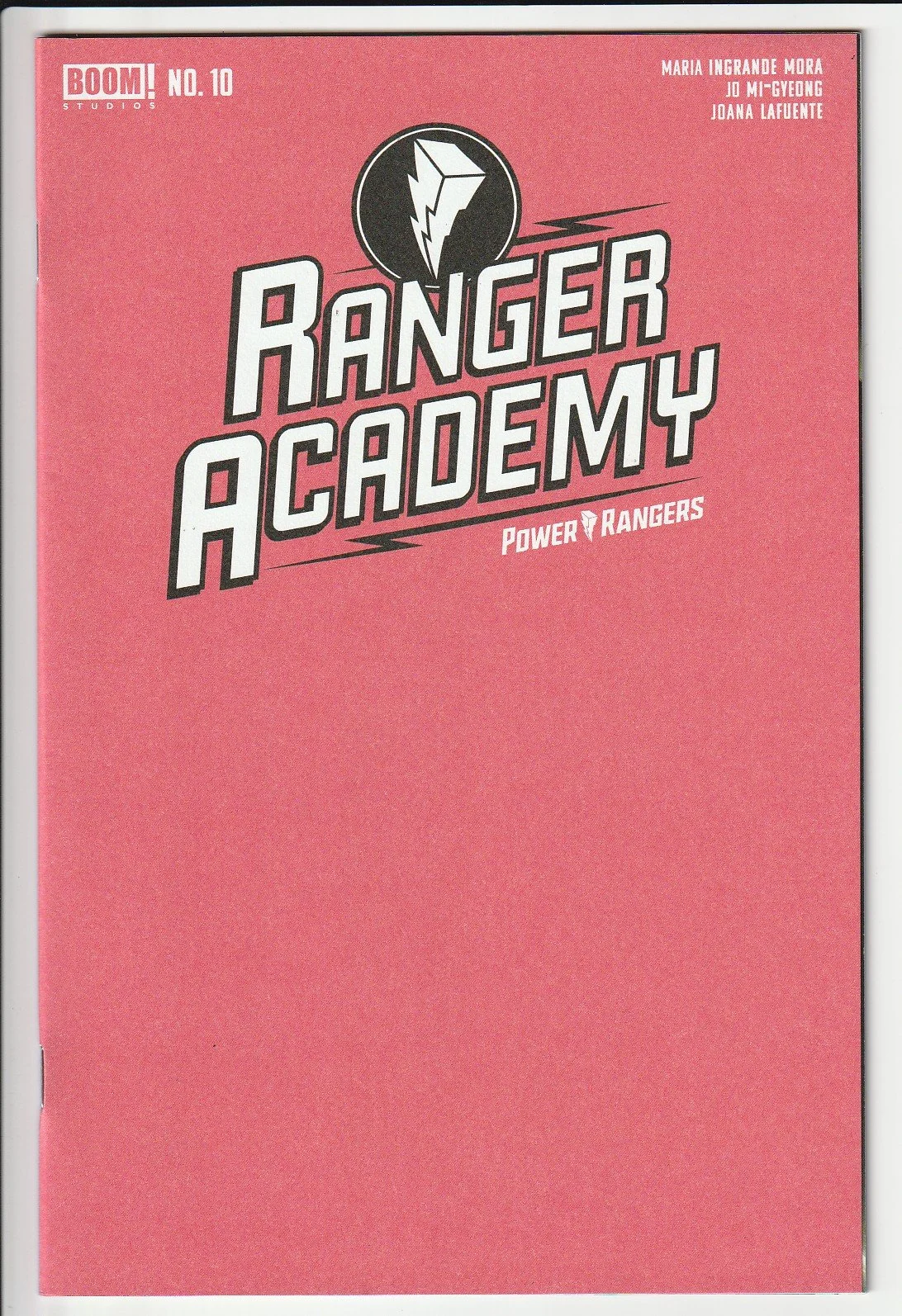 (Power Rangers) Ranger Academy #10 Blank Cover Variant