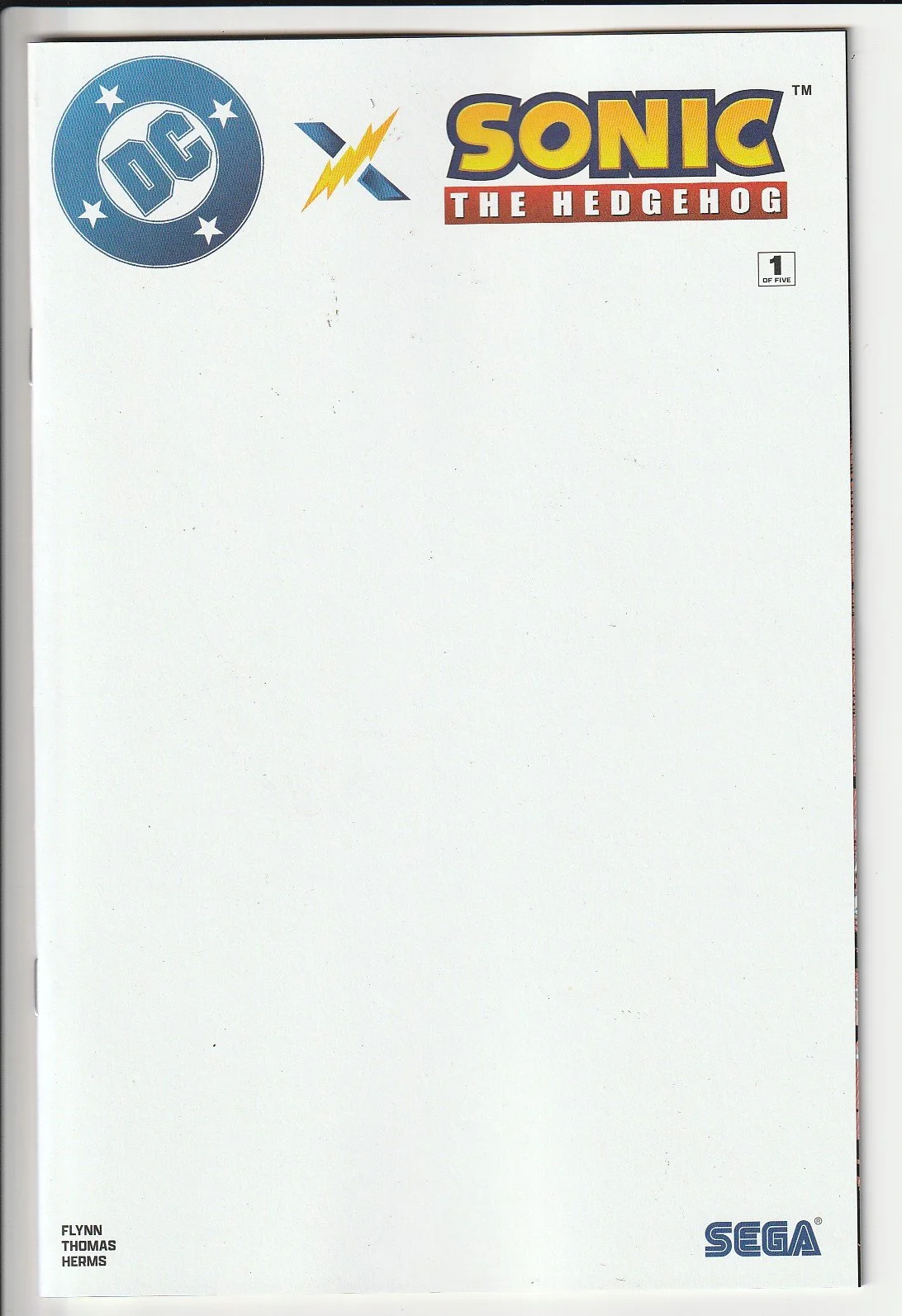 DC x Sonic The Hedgehog #1 Blank Cover Variant