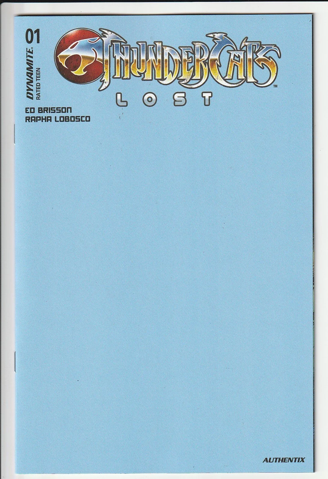 Thundercats Lost #1 Light Blue Blank Cover Variant