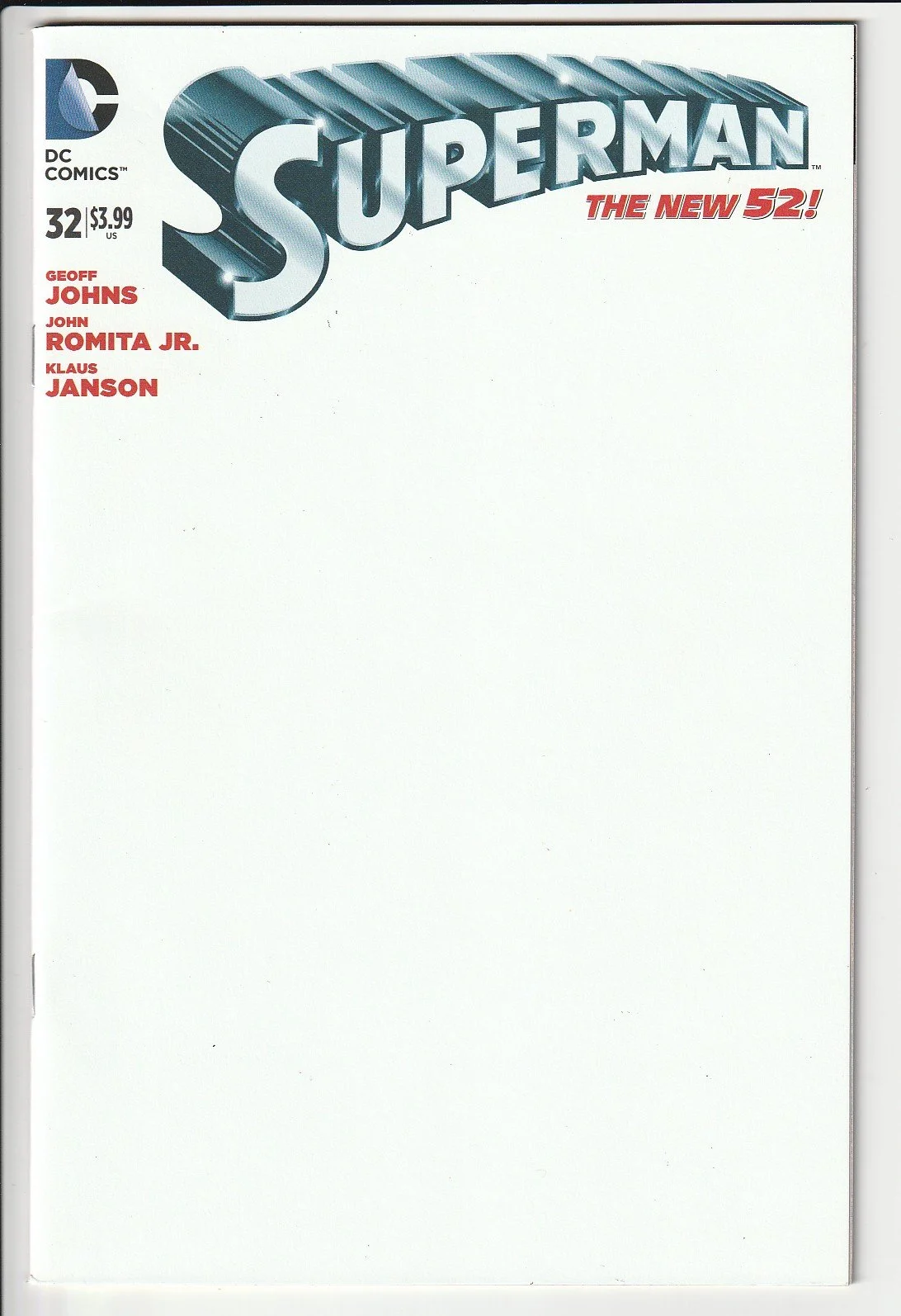 Superman Series 3 #32 Blank Cover Variant