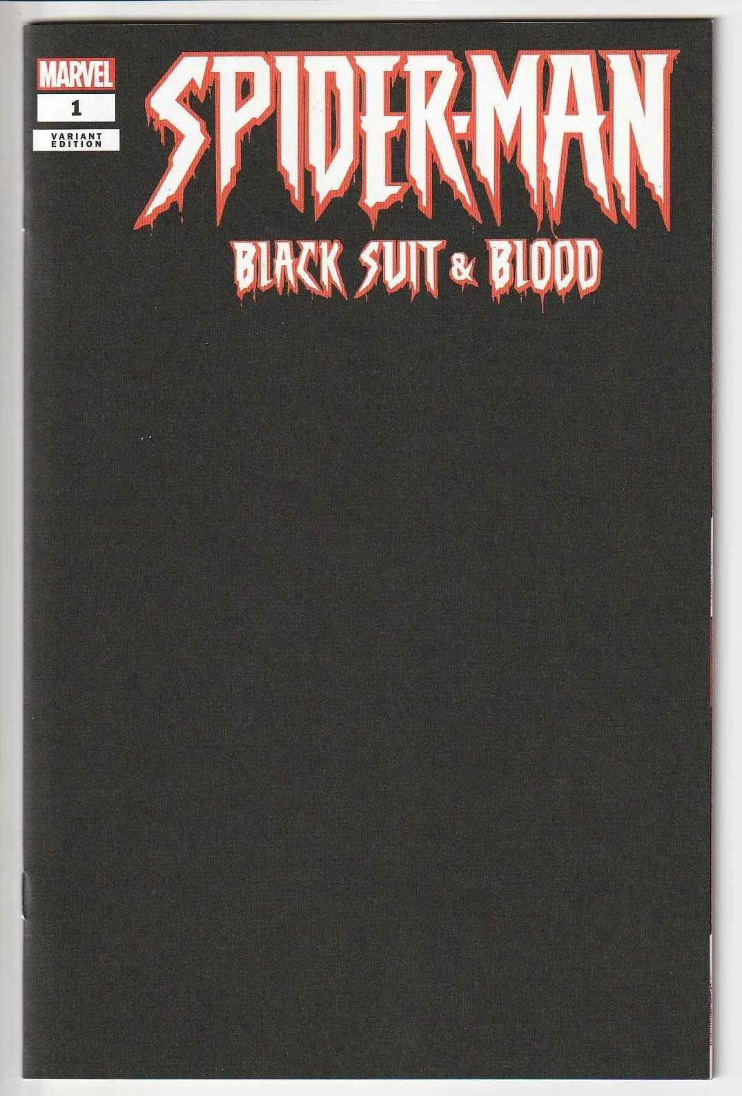 Spider-Man: Black Suit & Blood #1 Blank Cover Variant