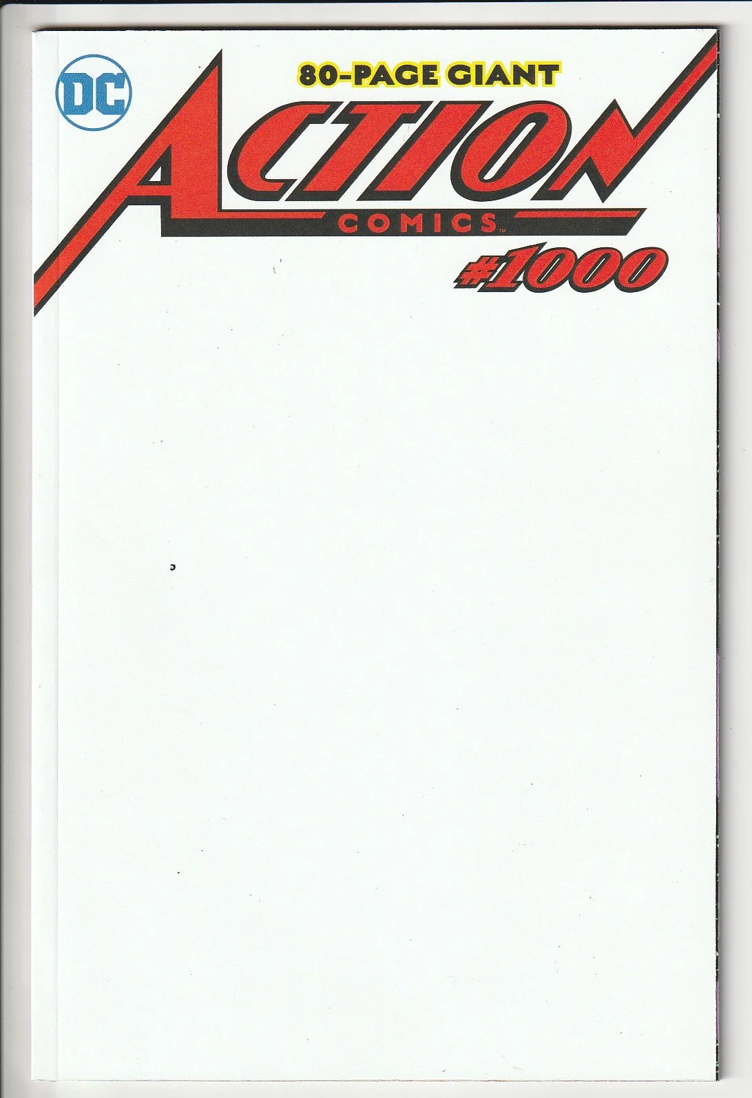 Action Comics #1000 Blank Cover Variant