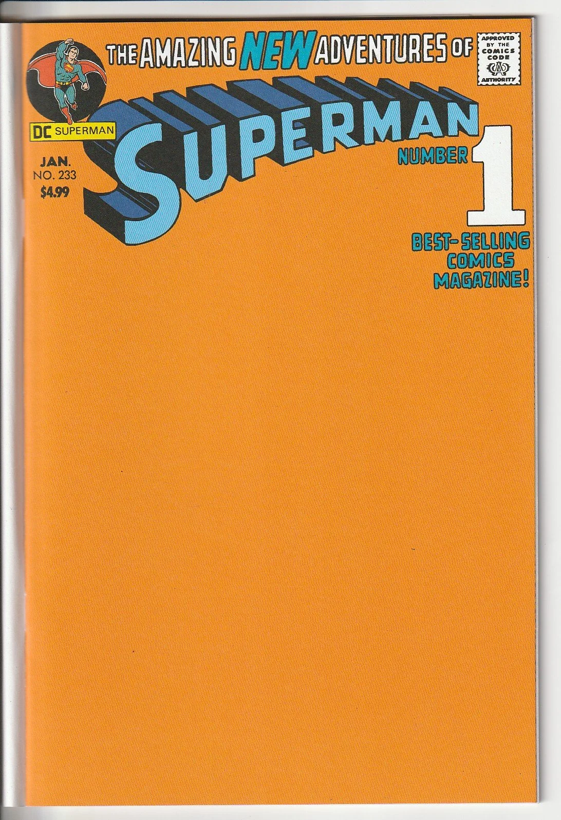 Superman #233 Facsimilie Blank Cover Variant