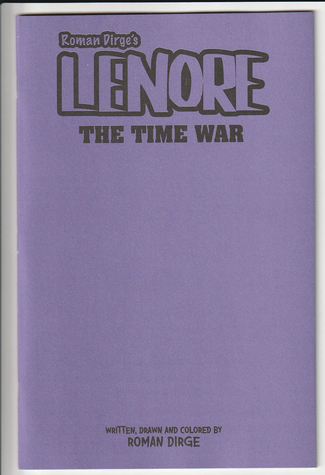 Lenore: The Time War #1 Blank Cover Variant
