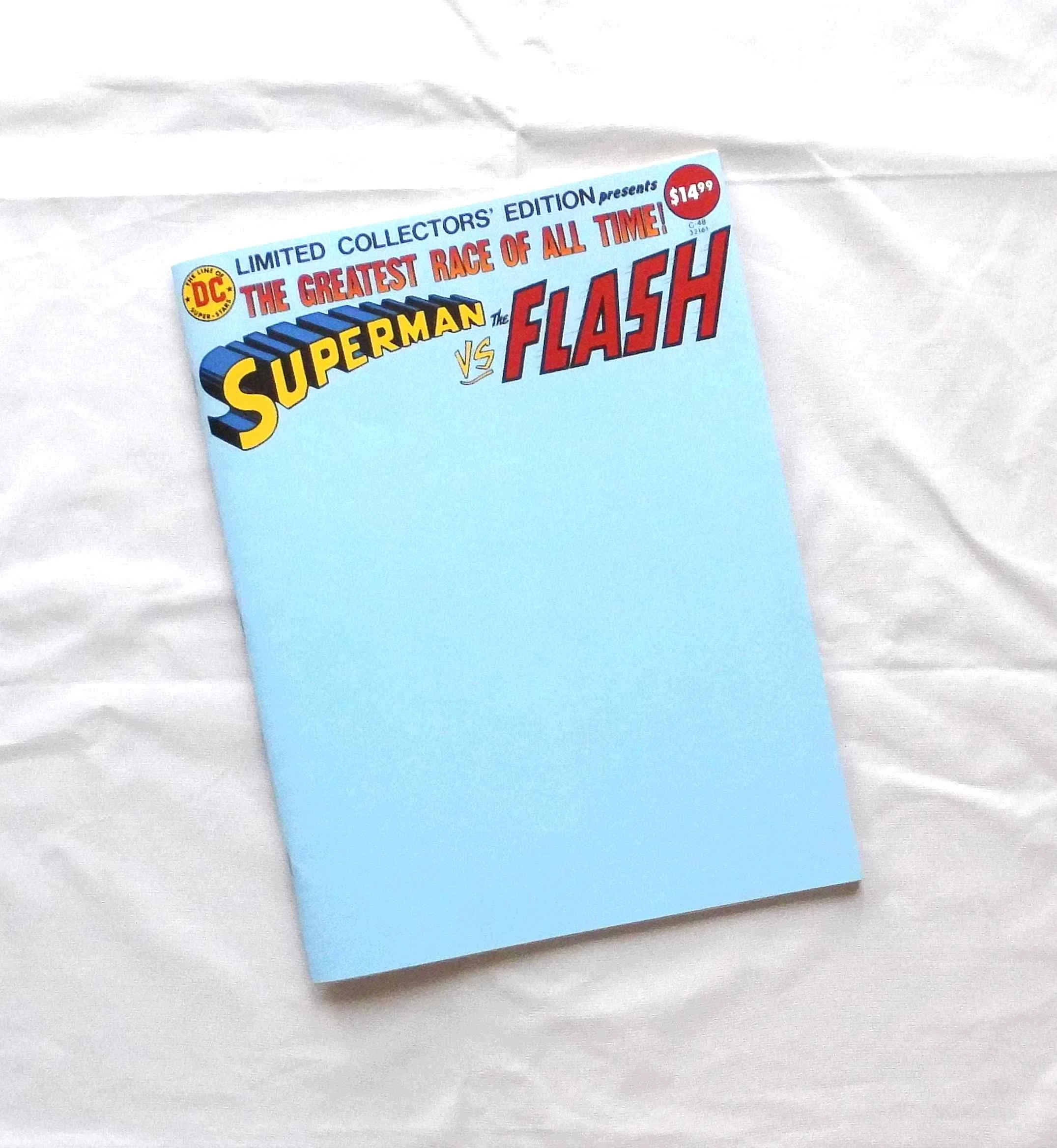 Superman vs Flash Treasury Facsimilie Blank Cover Variant