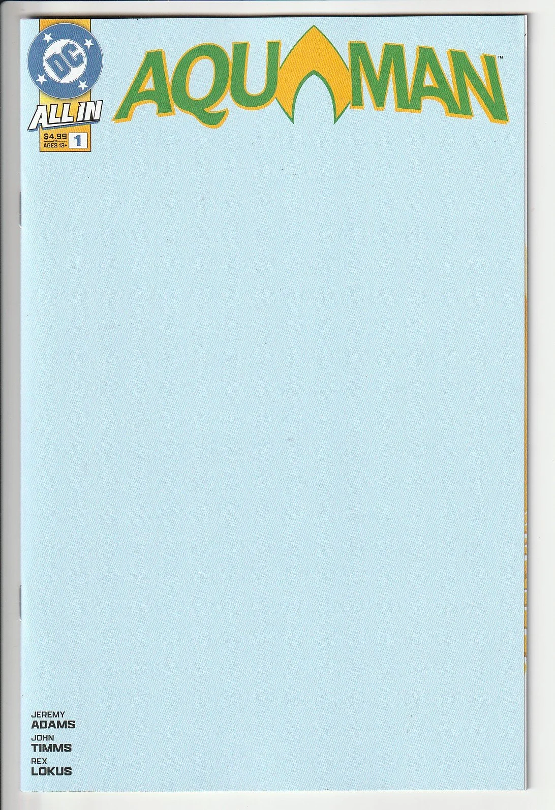 Aquaman Series 7 #1 Blank Cover Variant