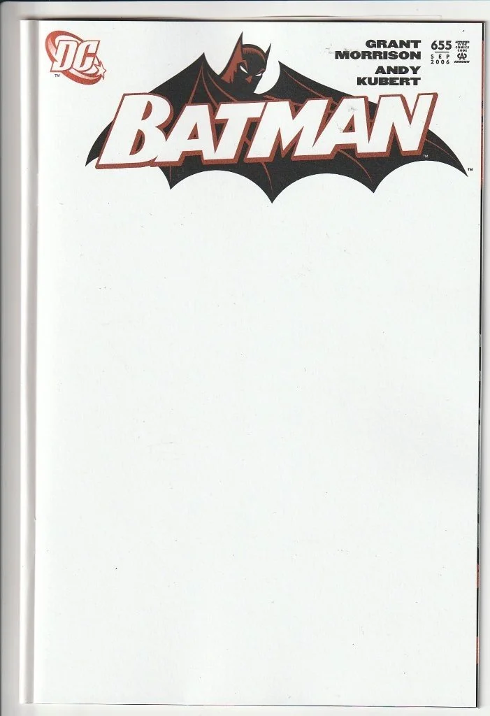 Batman #655 Facsimilie Blank Cover Variant