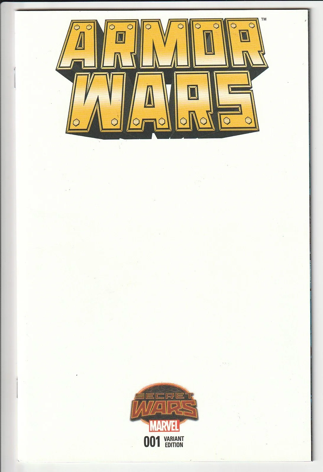 Armor Wars #1 Blank Cover Variant