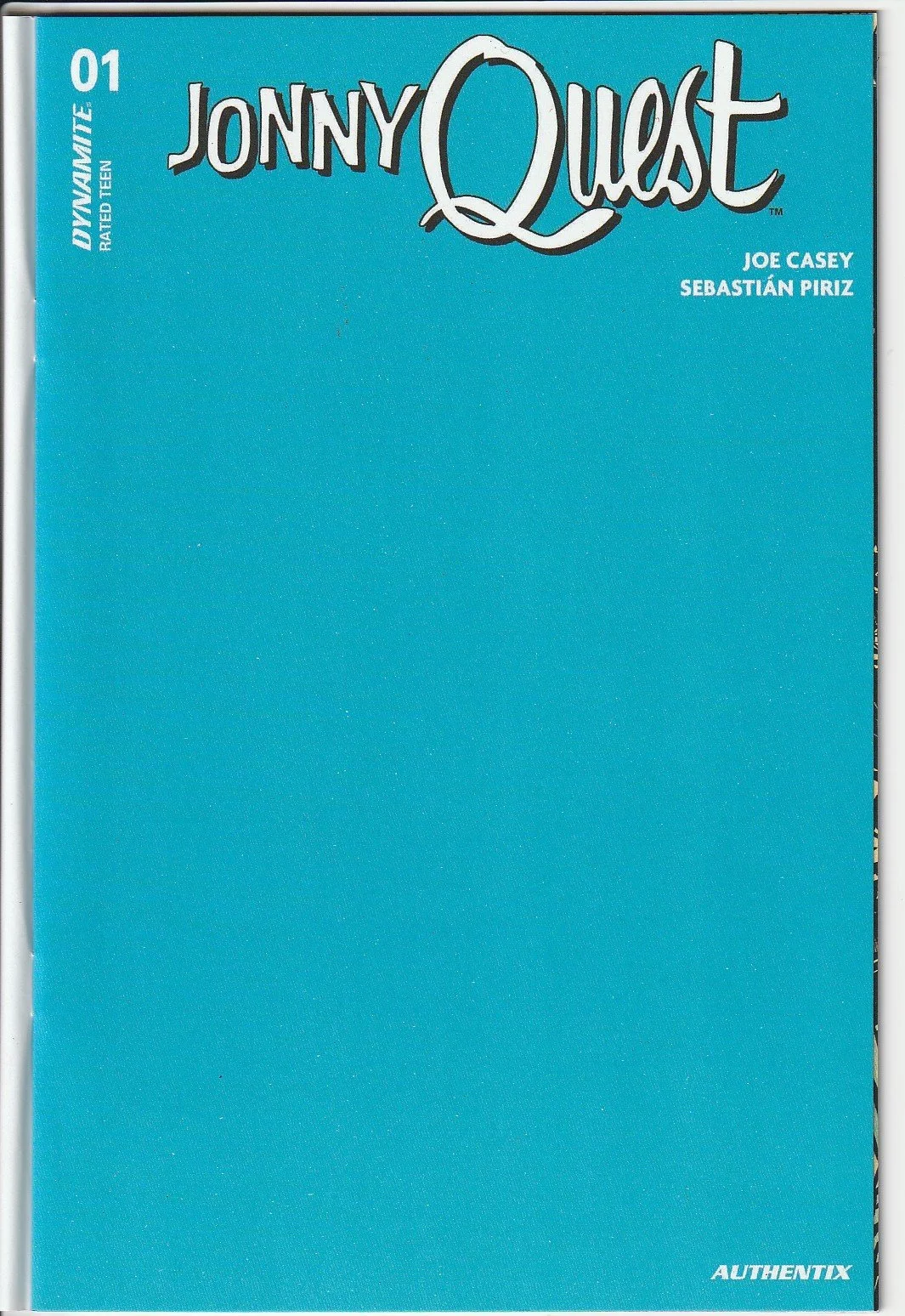 Jonny Quest #1 Blue Blank Cover Variant