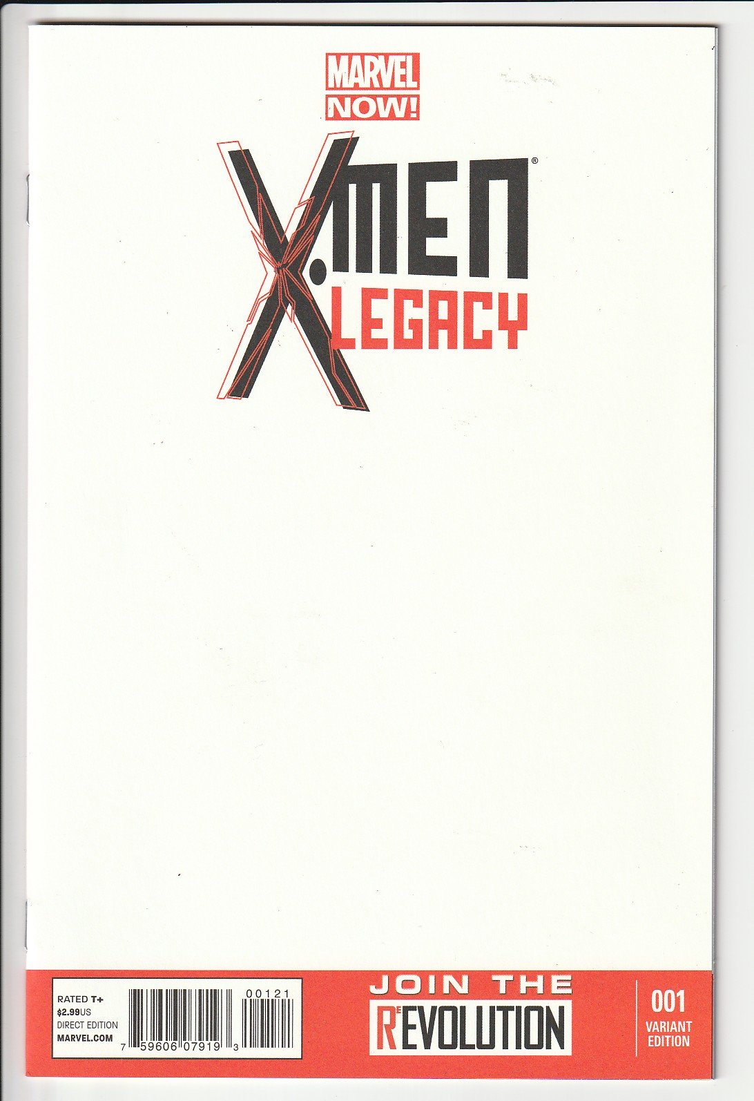 X-Men Legacy Series 2 #1 Blank Cover Variant