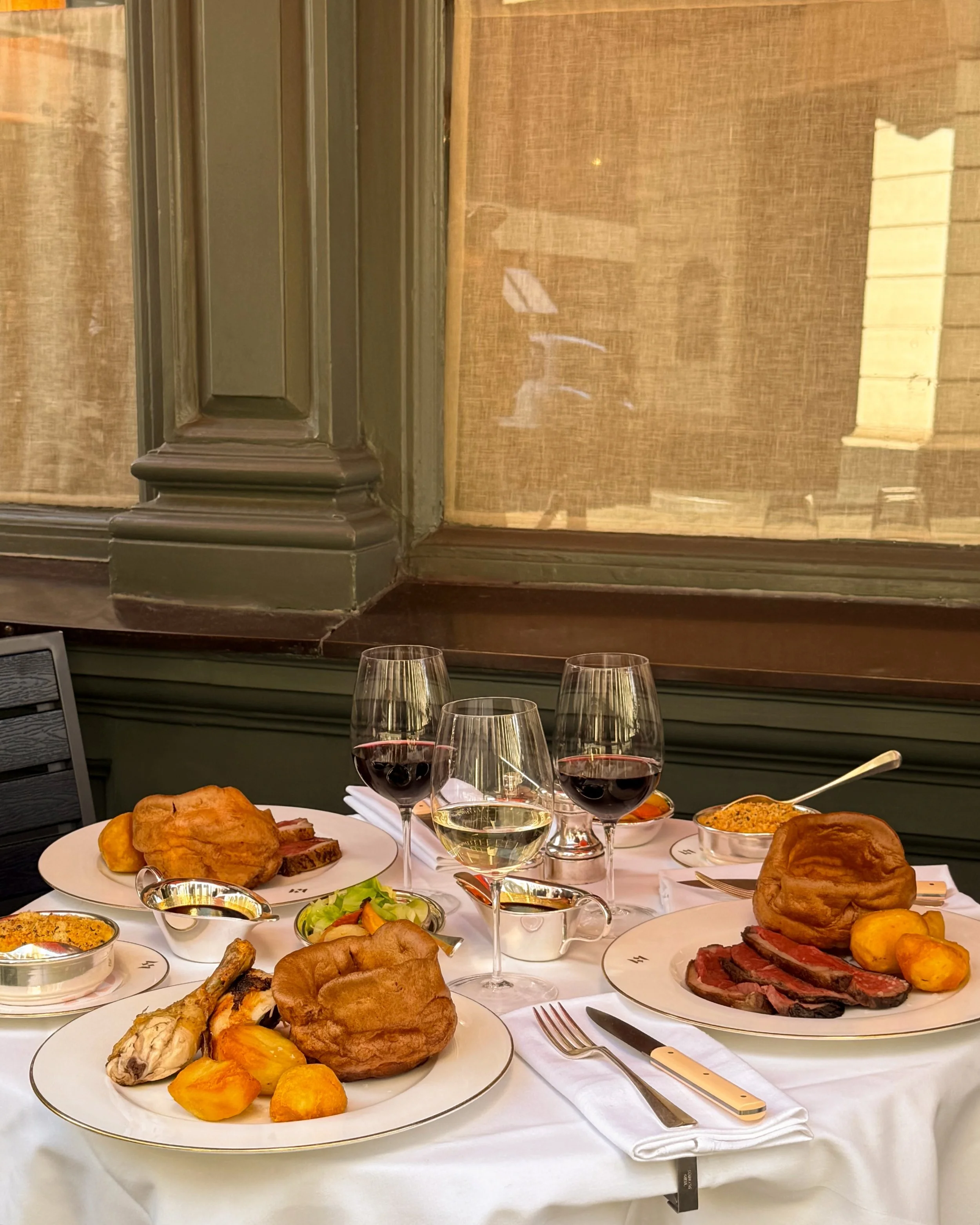 Cumbrian sirloin, Herdwick lamb rump, or Cumbrian cob chicken - each served with Yorkshire pudding, roast potatoes, cauliflower cheese, hispi cabbage, heritage carrots, and gravy.

Join us on the terrace in the spring sunshine, or inside the restaura