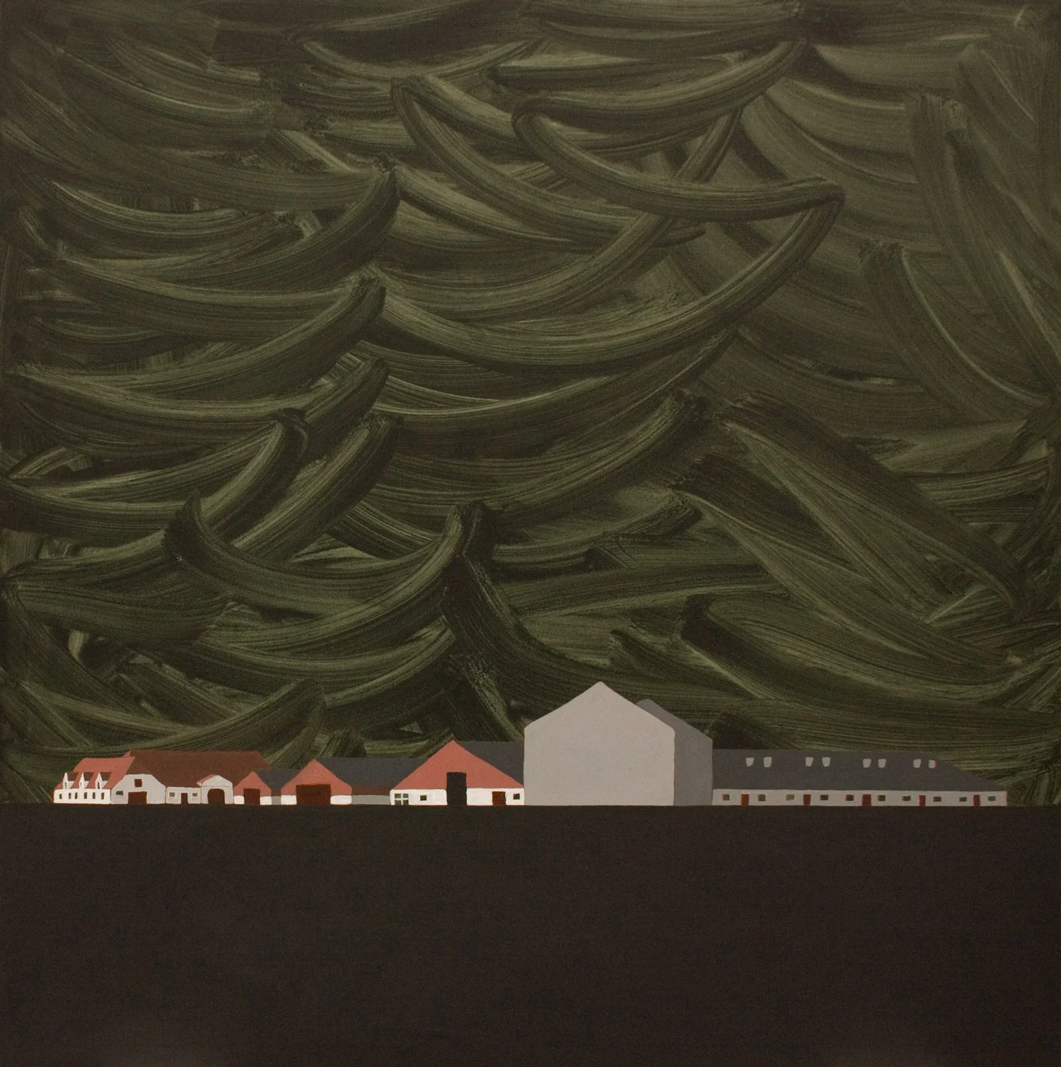  Der er så dejligt derude på landet 1, akryl på lærred, 180x180 cm 