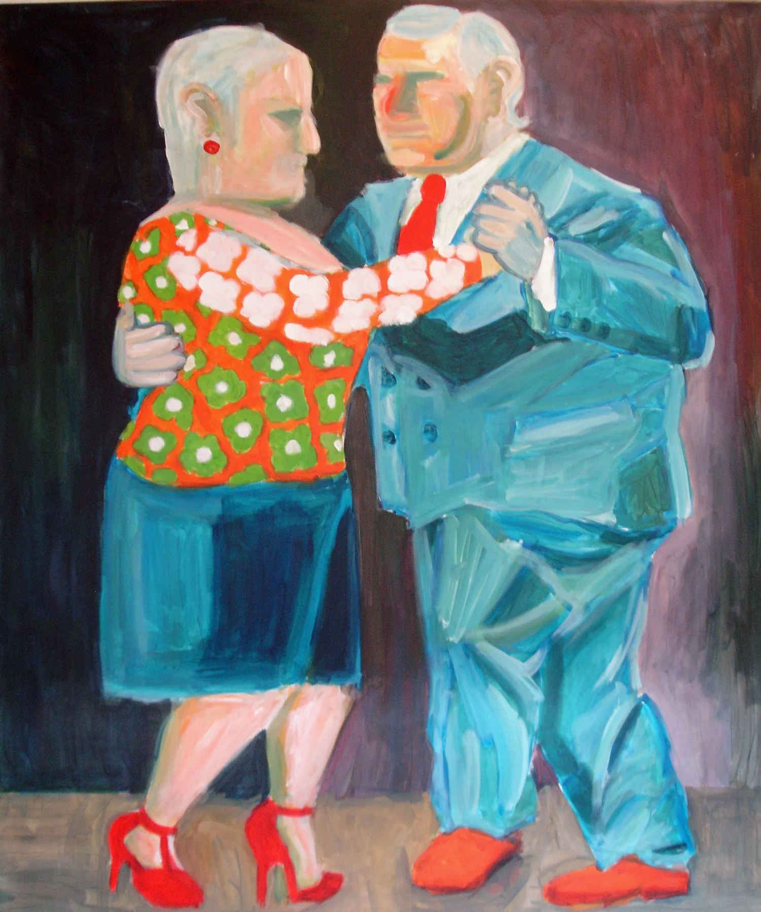  Dansepar nr. 4, akryl på lærred, 120x100 cm 