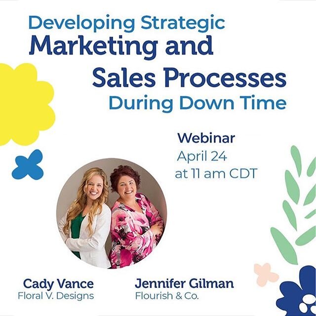 Today&rsquo;s the day!

We&rsquo;ll be hanging out with Cady Vance from @floralvdesigns and Ben Glass from @curate today.

We&rsquo;re talking shop on how you can unite sales, marketing and customer experience to create an irresistible brand no matte