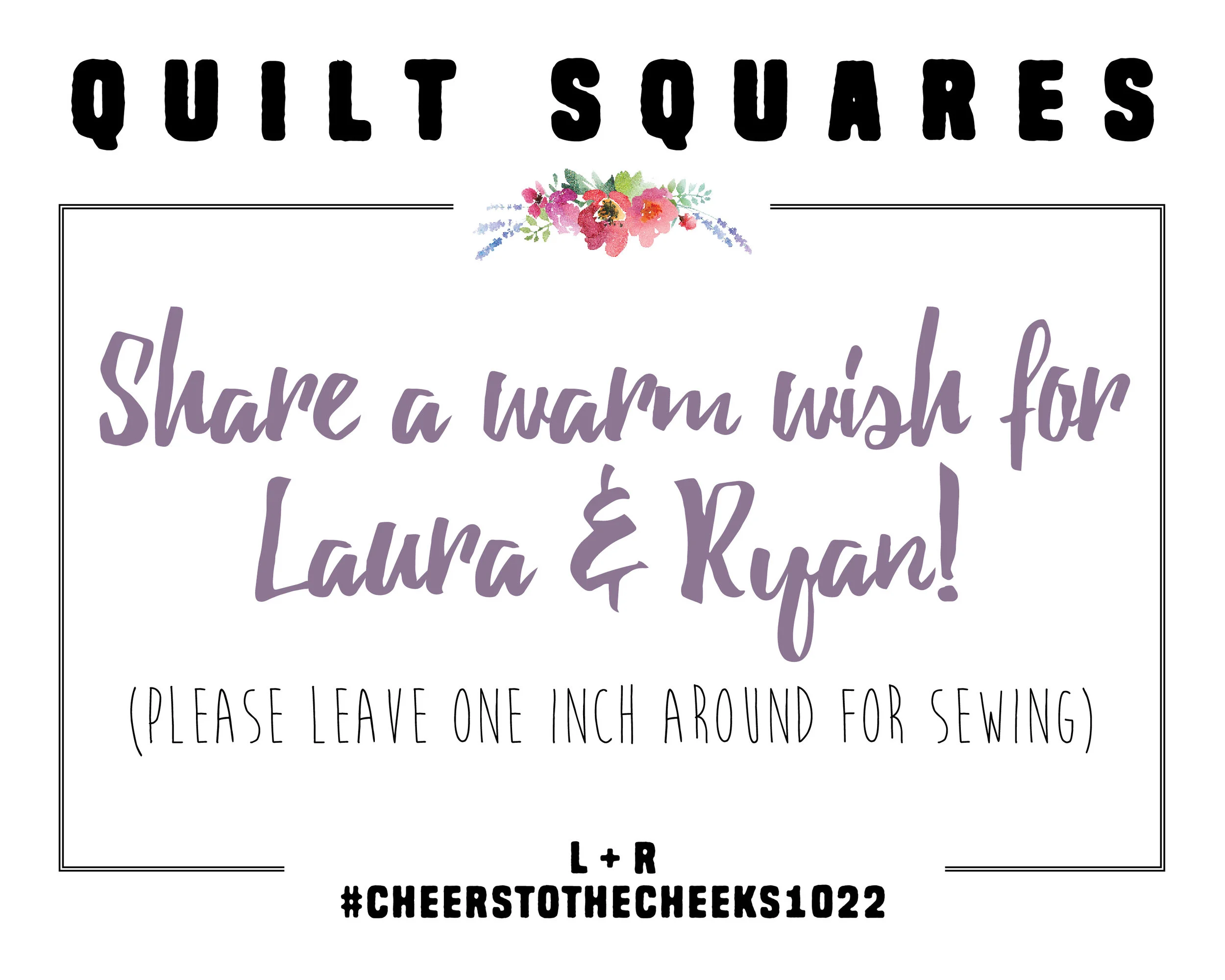 Table Sign - Quilt Squares