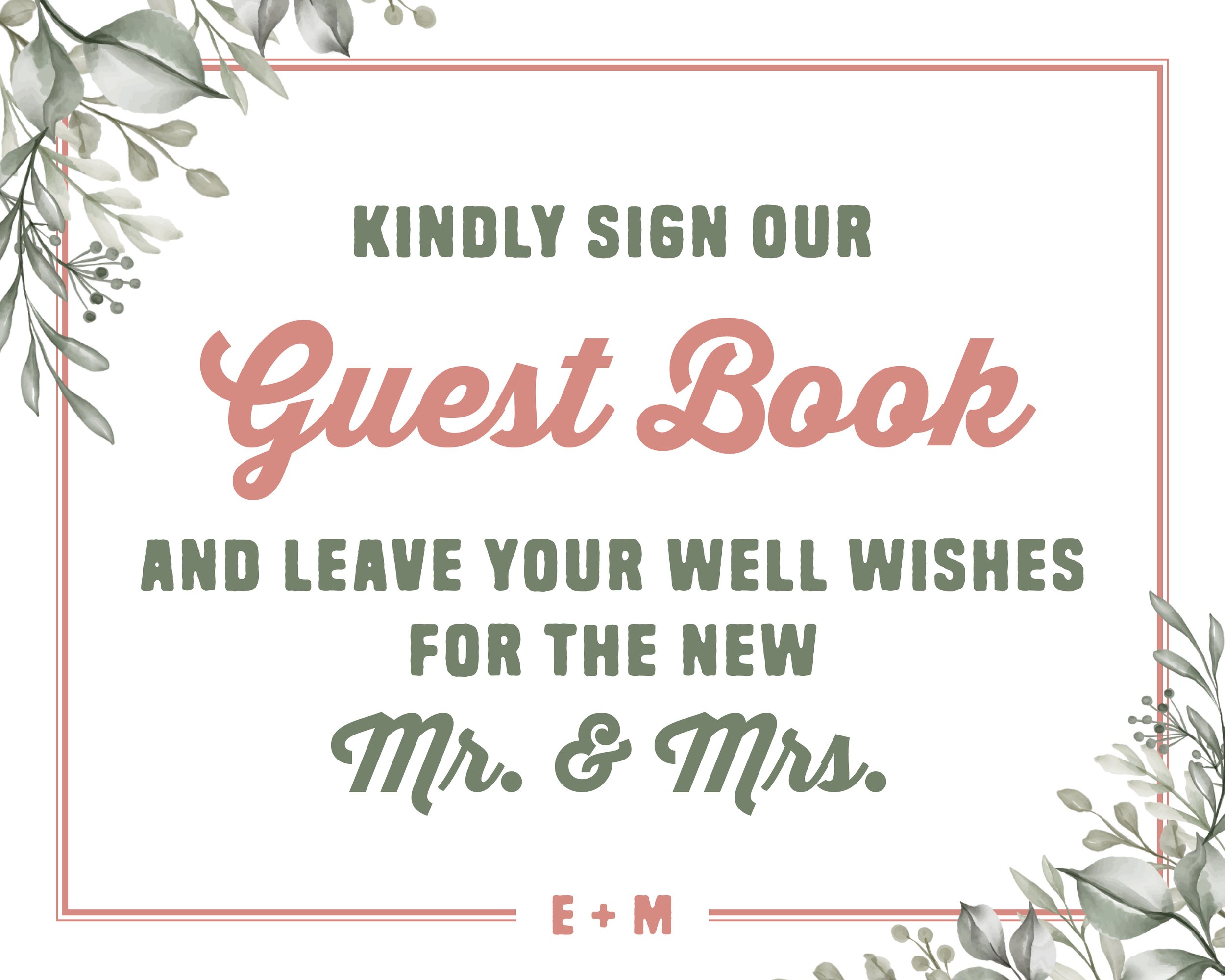 Sign - Guest Book