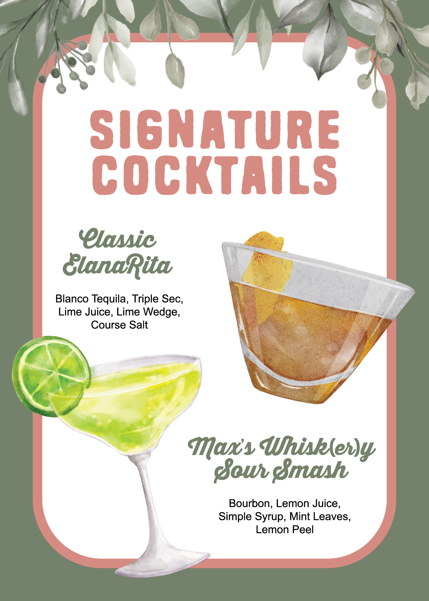 Sign - Signature Cocktails