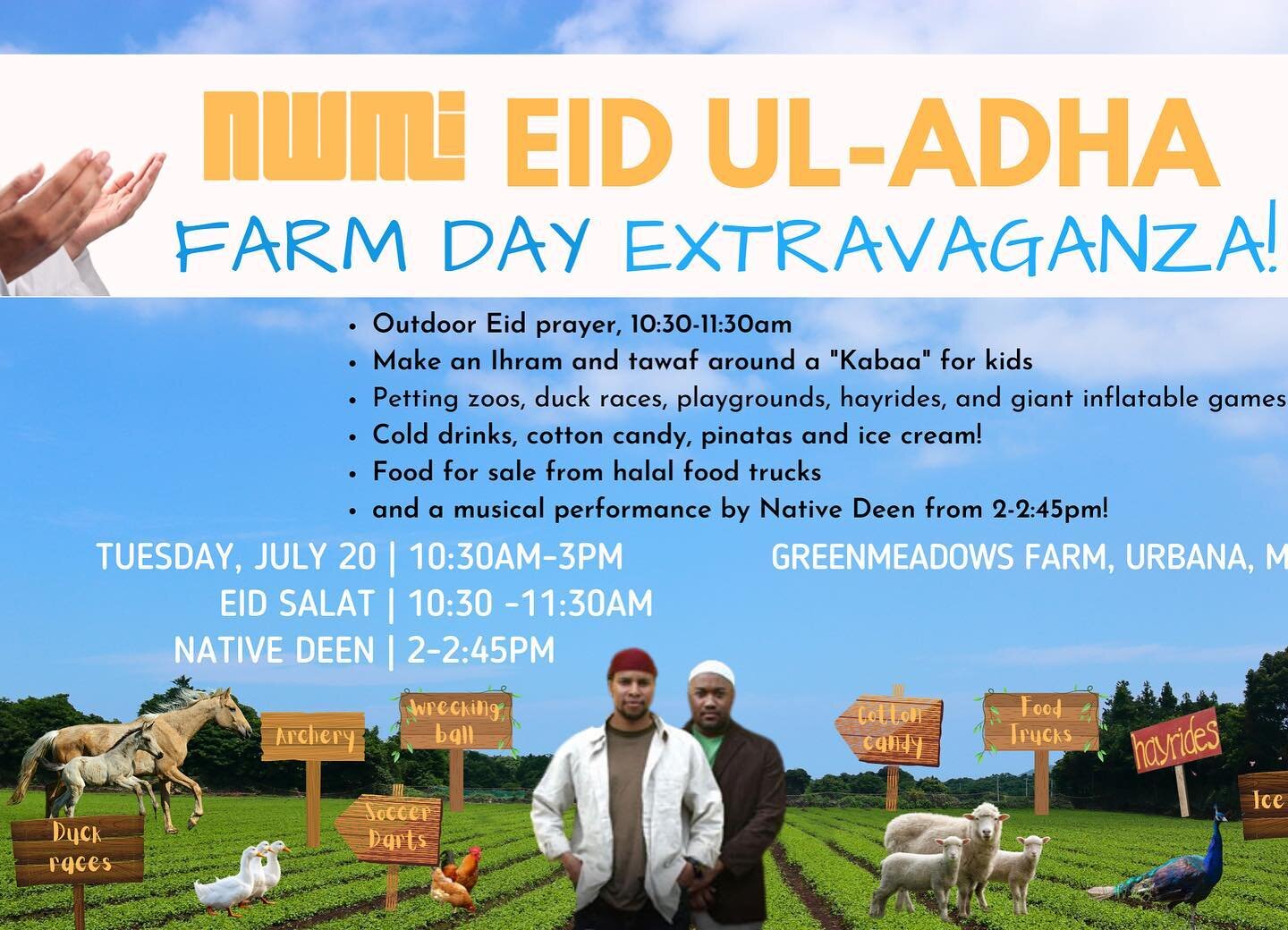 Eid Mubarak! We look forward to seeing you in the morning at our Eid Extravaganza! Please don't forget to register if you haven't already done so! Link in bio!