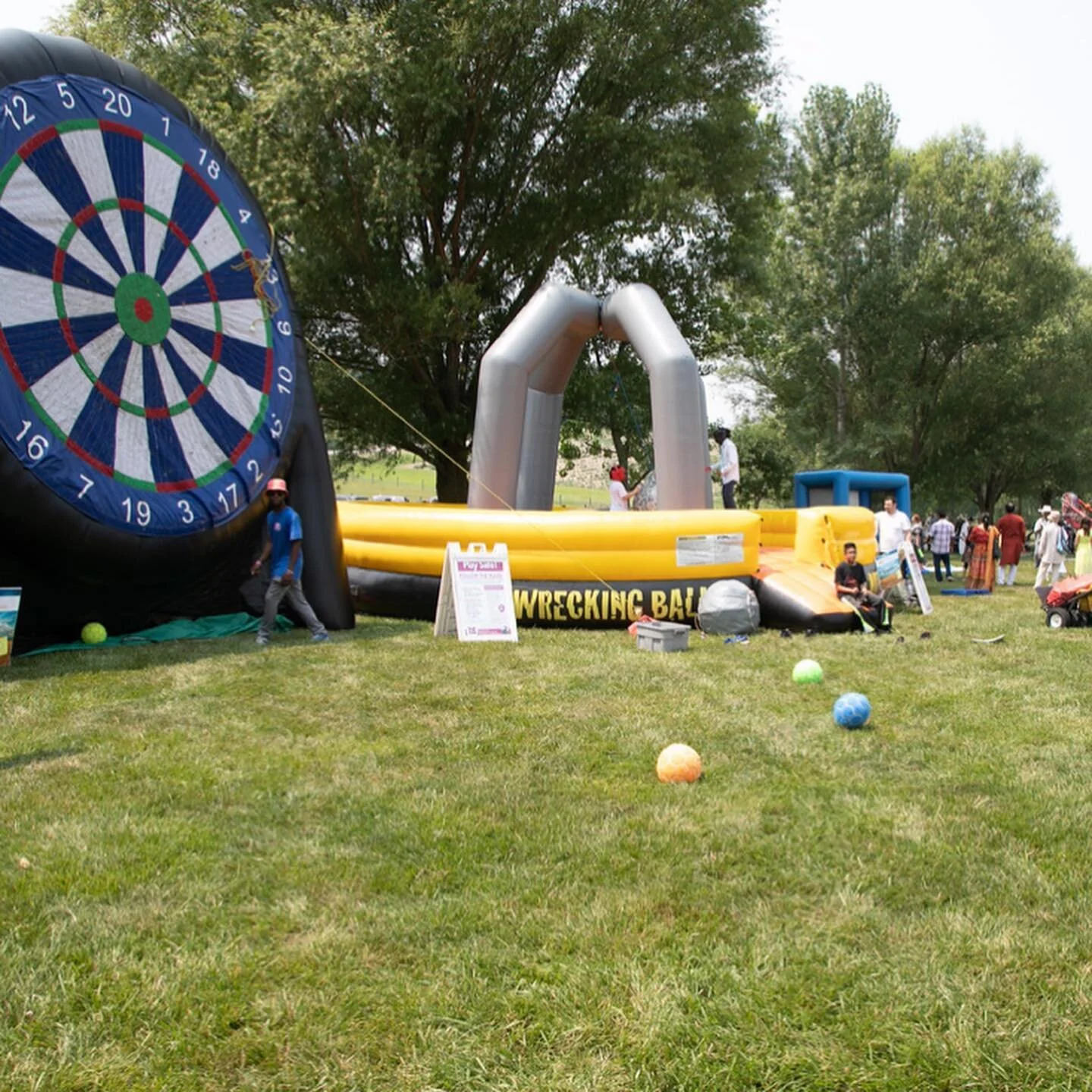 Giant inflatable games, fruit skewers, cotton candy, ice cream, food trucks and pinatas made the day even more exciting! Children got to learn about &quot;ihram&quot; and &quot;tawaf,&quot; and practice tawaf around a kabaa replica, as the &quot;Talb