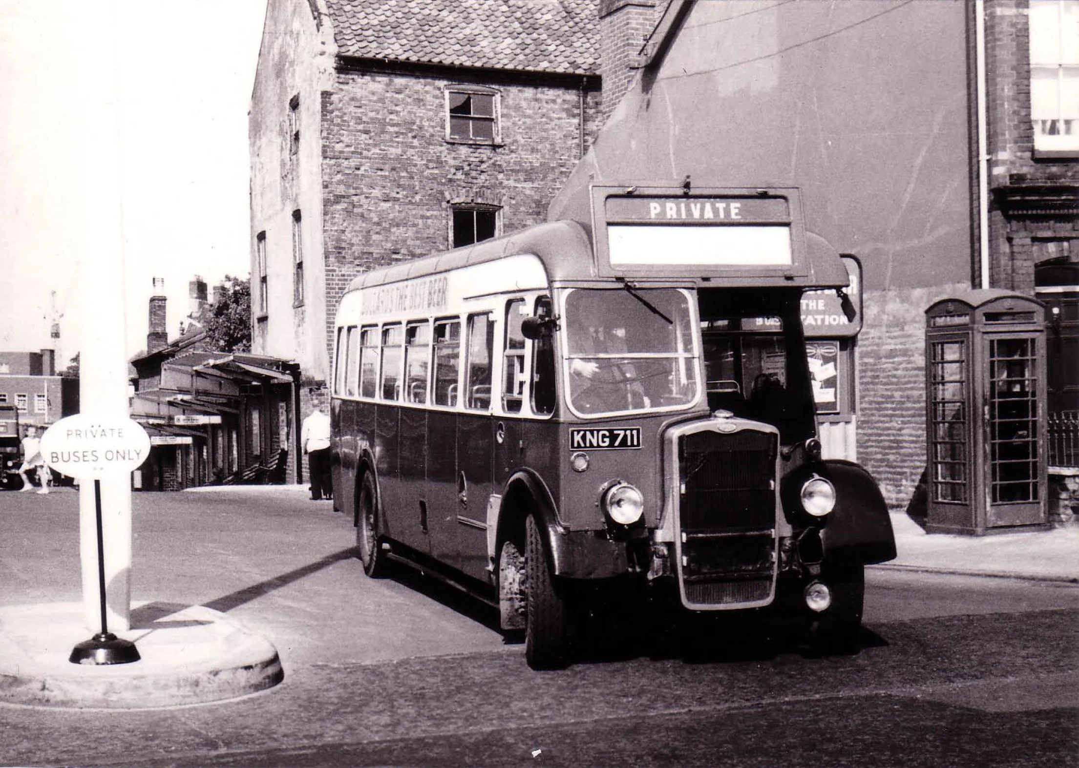 Photo taken in the early 1960s at the top of Norwich, Surrey Street Bus Station.