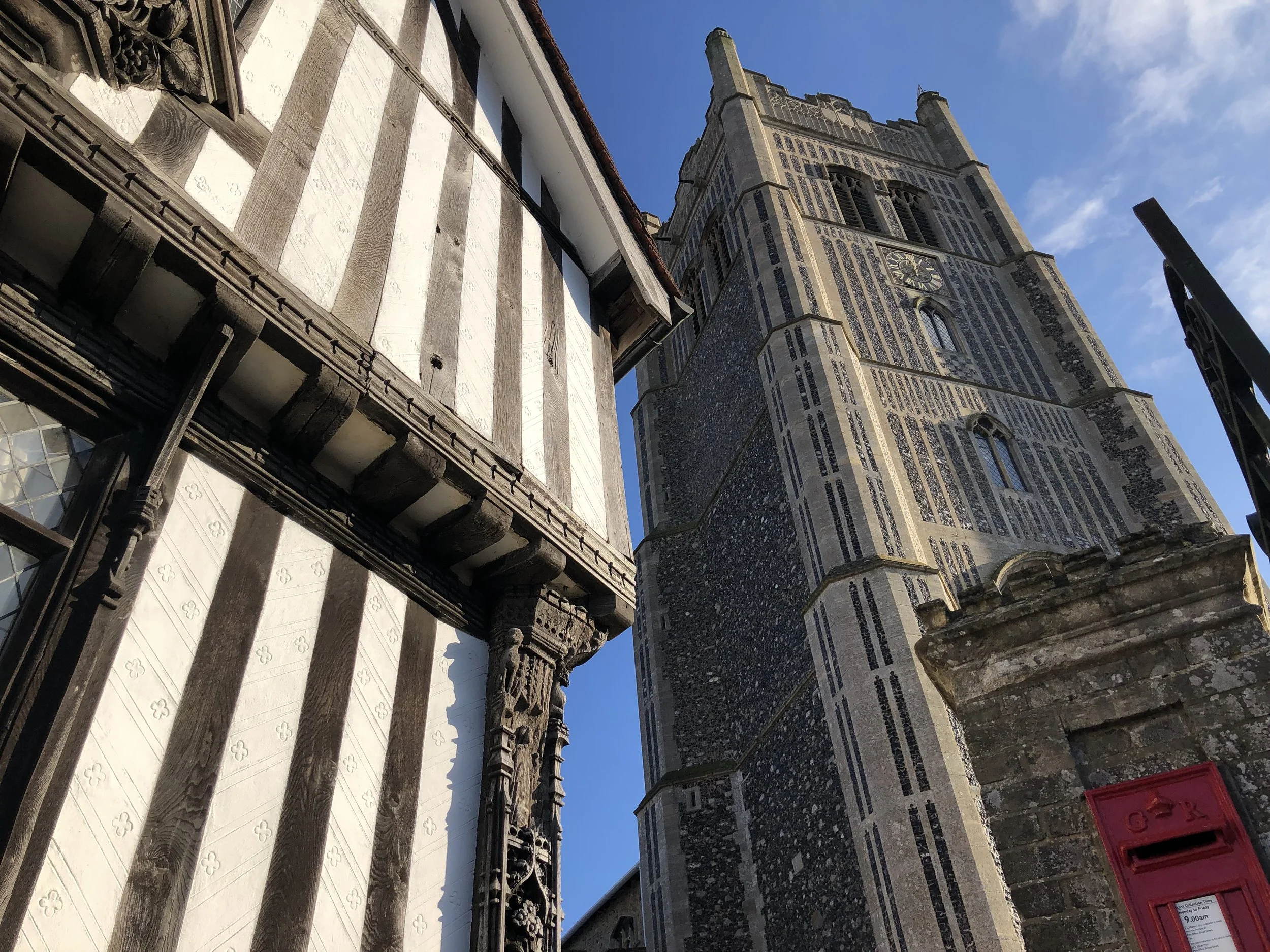 Eye - Guildhall & Church of St Peter & St Paul.