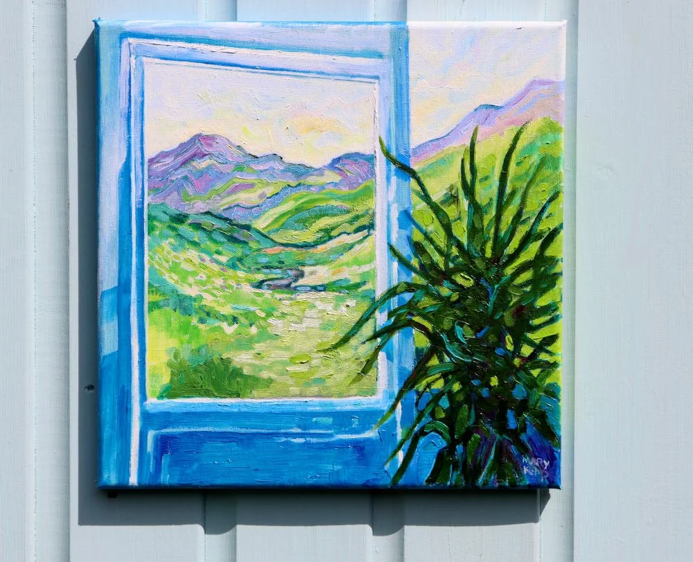 Mary Kemp - Mountain View in studio.JPG