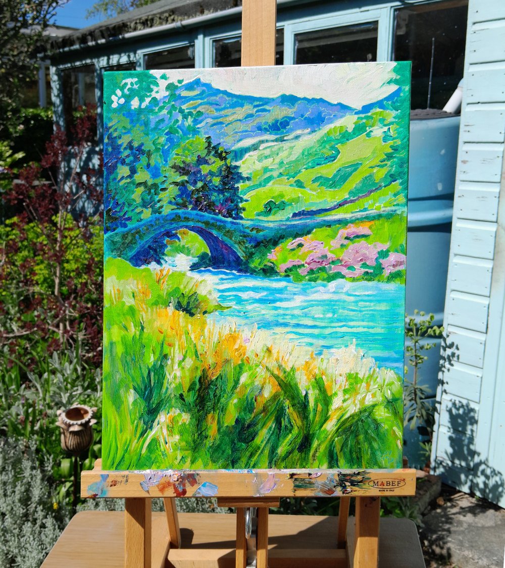 Mary Kemp Over the Bridge on easel.jpg