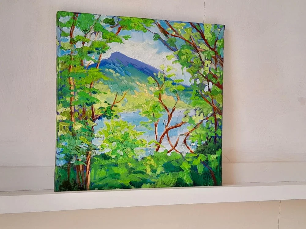 Mary Kemp - Thru the trees on shelf.jpg