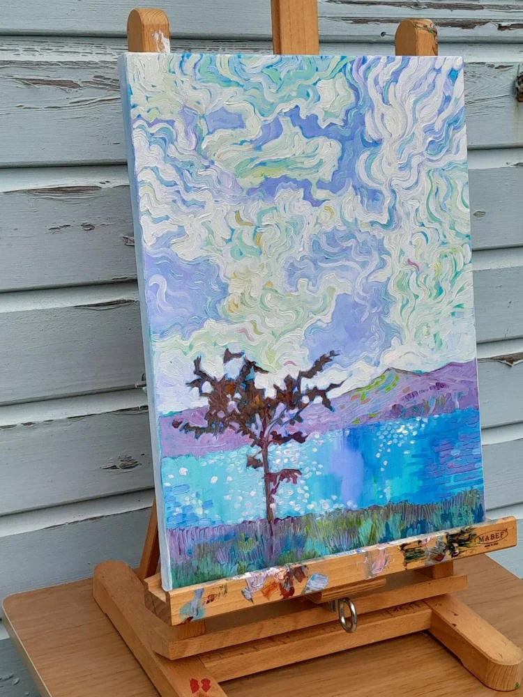 Mary Kemp Brave Tree on easel.jpg