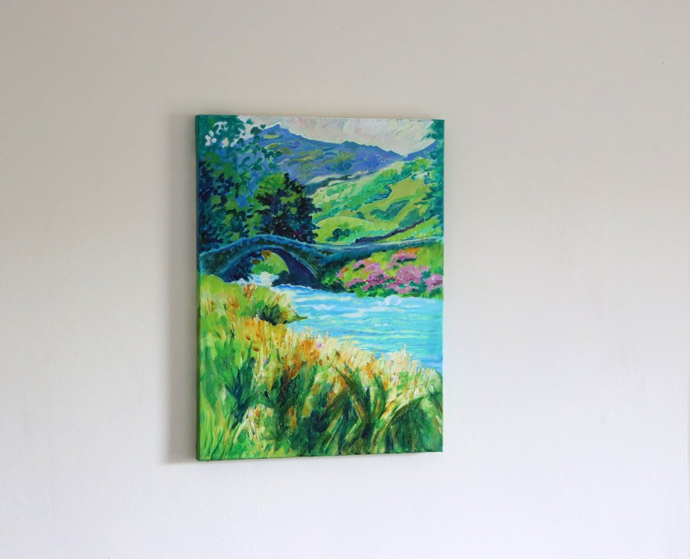 Mary Kemp - Over the Bridge on wall .JPG