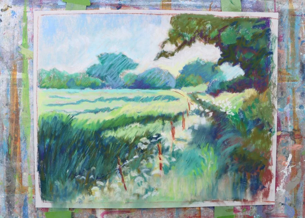 Mary kemp -Overgrown Path in studio .JPG