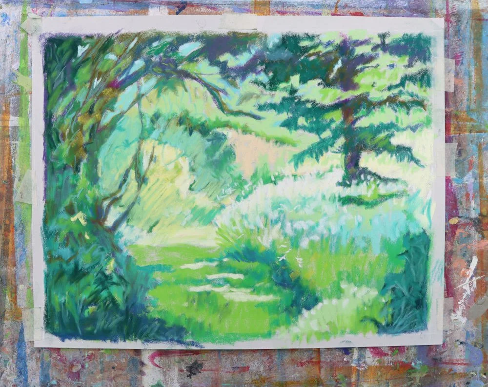 Mary kemp Enfold Me in Green in studio.JPG