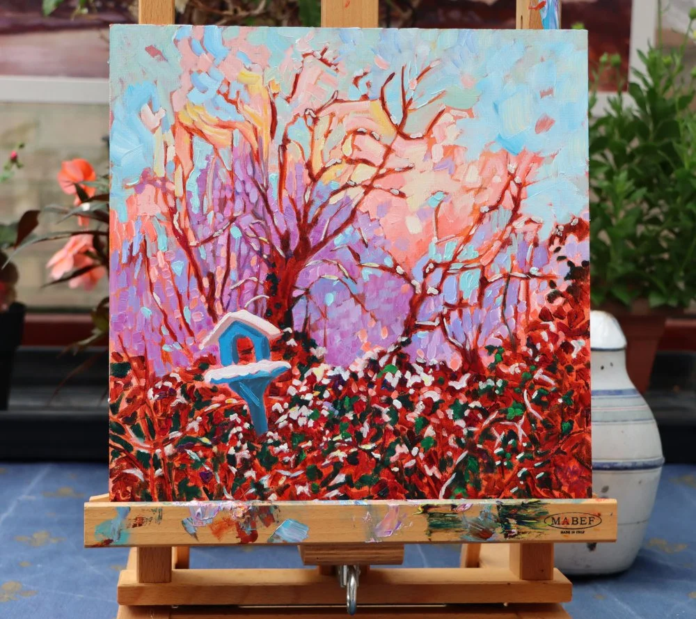 WT 2437s Snowy Shelter  on easel.JPG