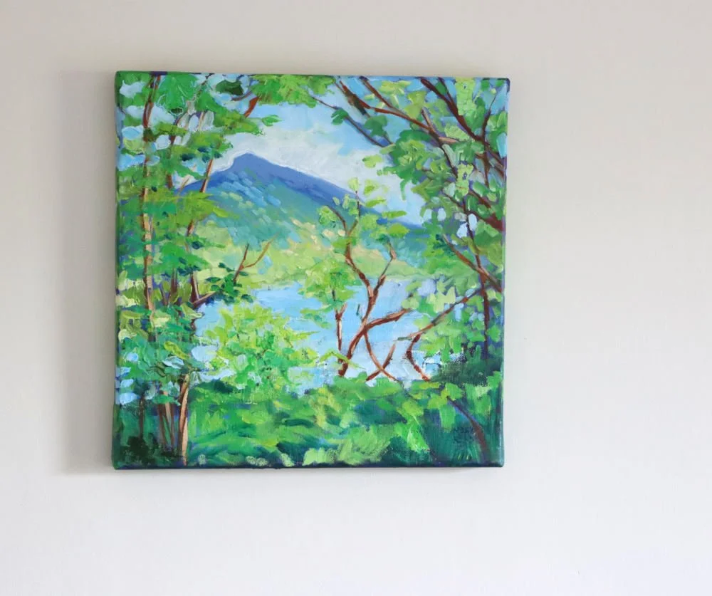 Mary Kemp.Thru the trees on wall.JPG