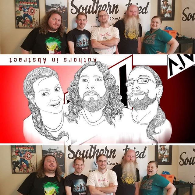#standupcomics Lance Adams and Jared Pearce join us for this week's #episode of #aia featuring questionable antics of #sasquatches, discussion of various #writing (for both #comedy and #fiction), and #beardcompetition. This week is a highly #explicit sendoff for @shadesofmidnight; he moves to #Florida next week! (Don't worry, though; he's not leaving #authorsinabstract!)
.
.
.
#standupcomedy #bigfoot #bigfootporn #marijuana #politics #individualswithfeetoftheexceedinglylargevariety #southernfriedradio #podcast #author #authorsofig #authorsofinstagram #writerslife #writersofinstagram #writersofig #writer