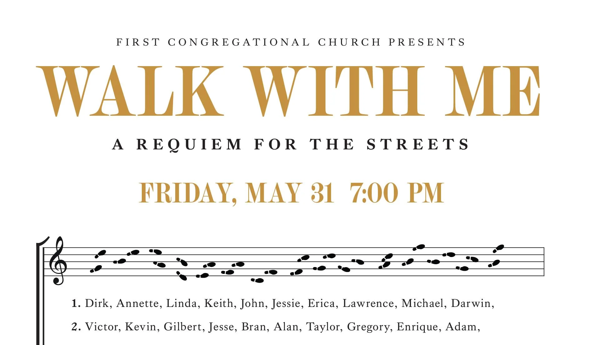 Walk With Me: A Requiem for the Streets Concert 