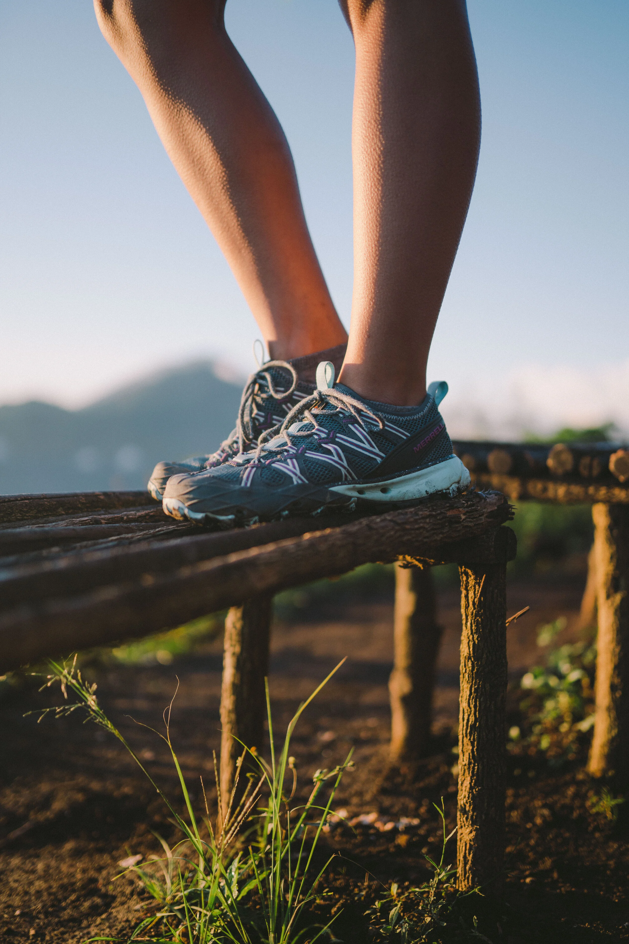 Merrell details in the Bali sunrise.