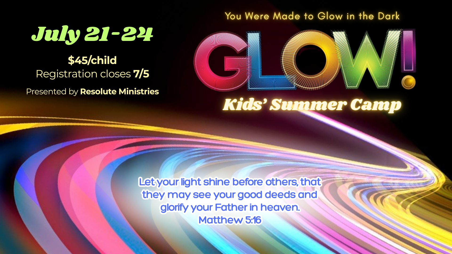 GLOW! Summer Kids' Camp