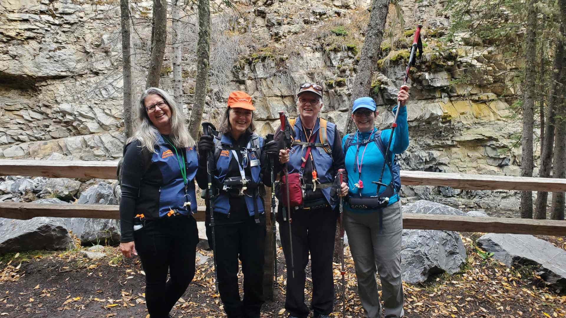  Troll Falls in late October 2023 (Pictured from Left to Right: Marylene, Renee, Susan M. and Susan R.) 