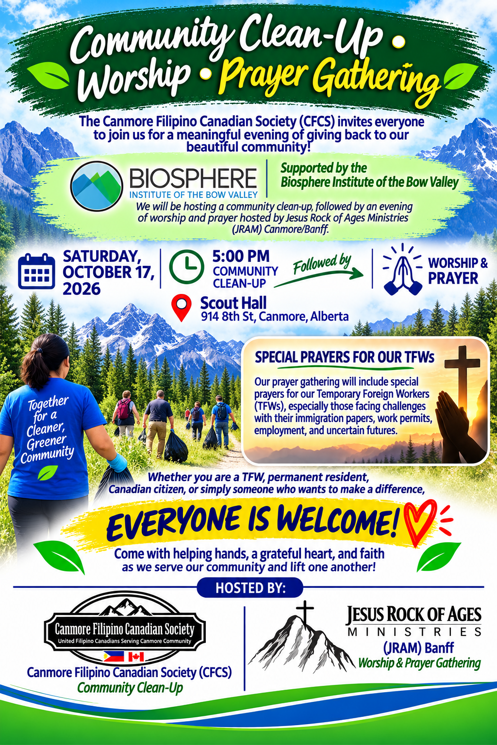 EXTERNAL EVENT: Canmore Canadian Filipino Association Clean-up Event