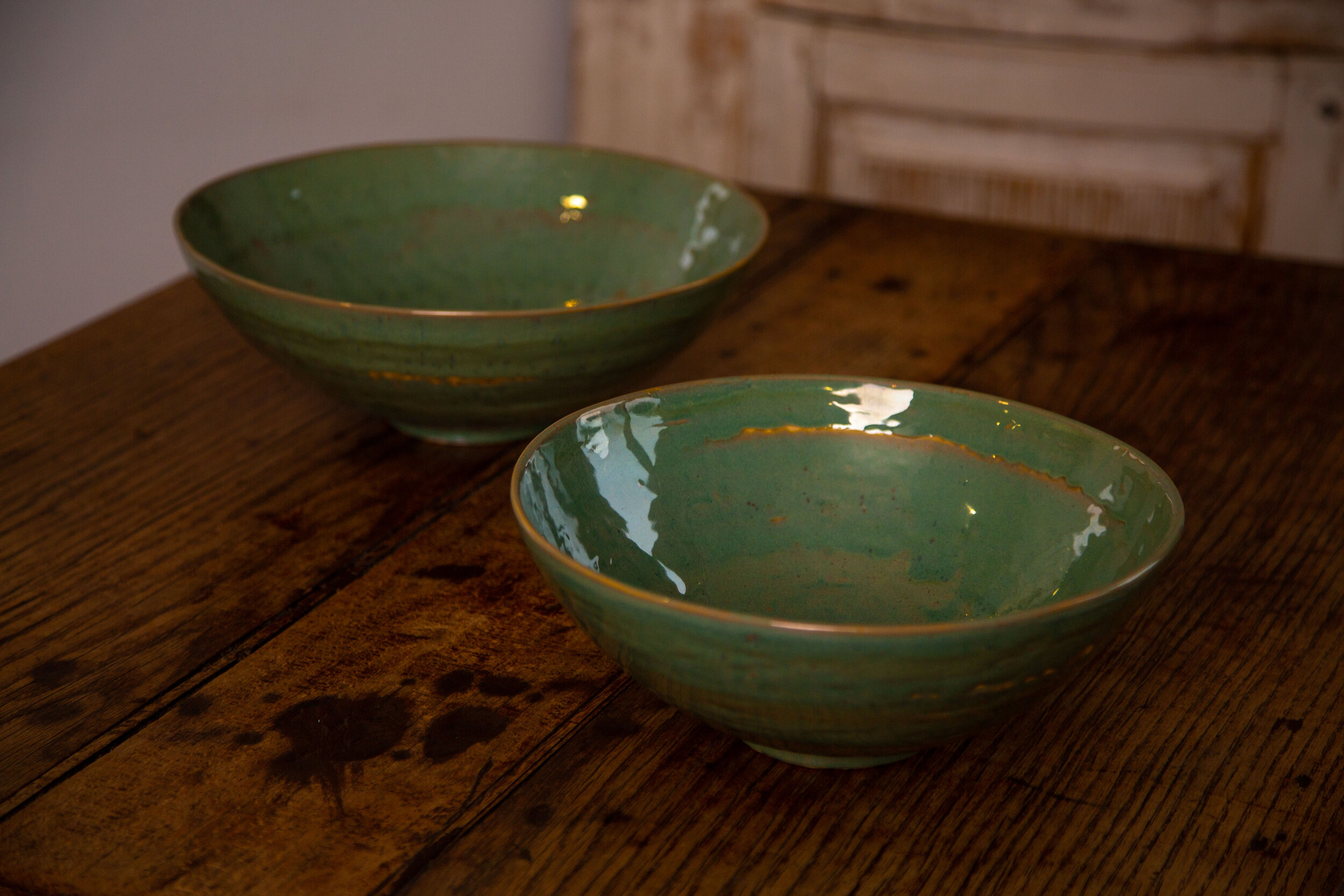 Serax Sea Green Ceramic Serving Bowls – £50/£60