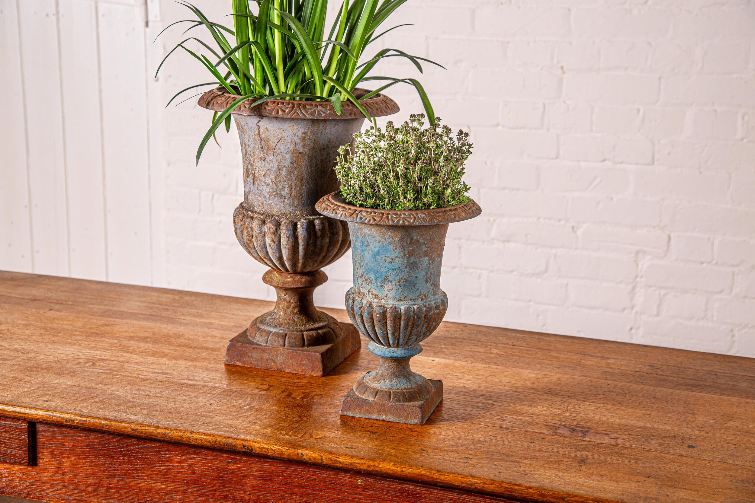 French Iron Planters – £250 and £195