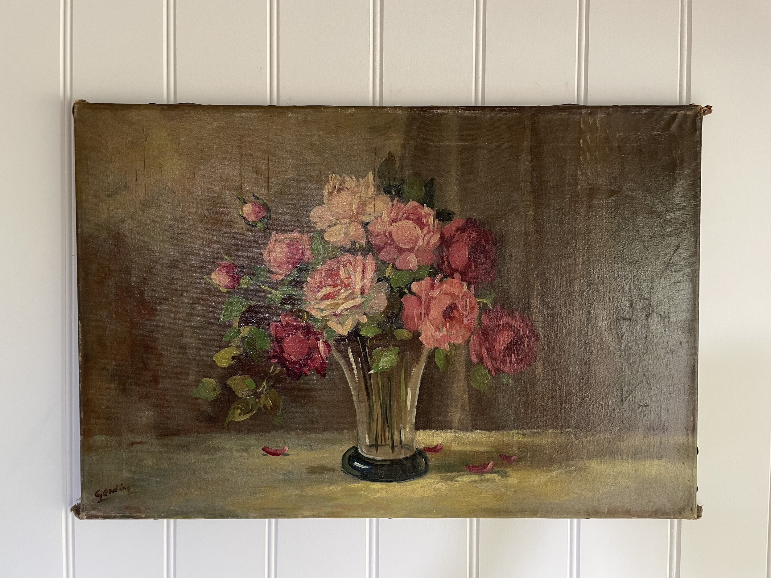 Dutch Painting of Vase of Roses – £350