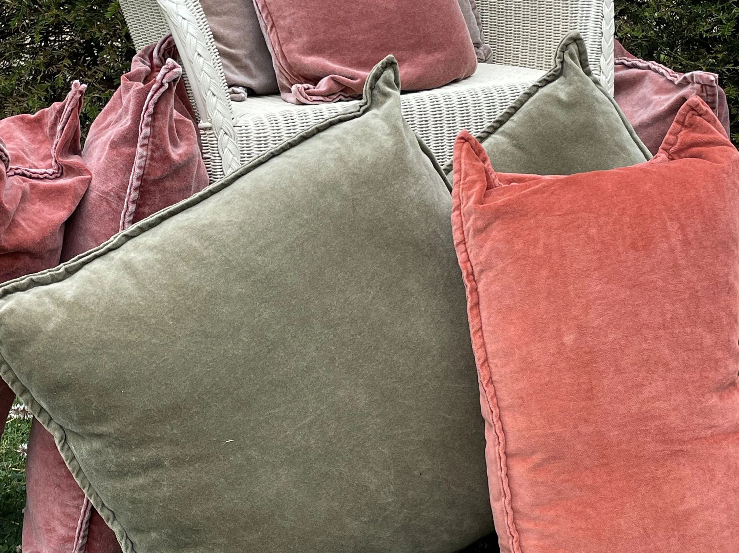 Cotton Velvet Cushions — Louise Hall Decorative