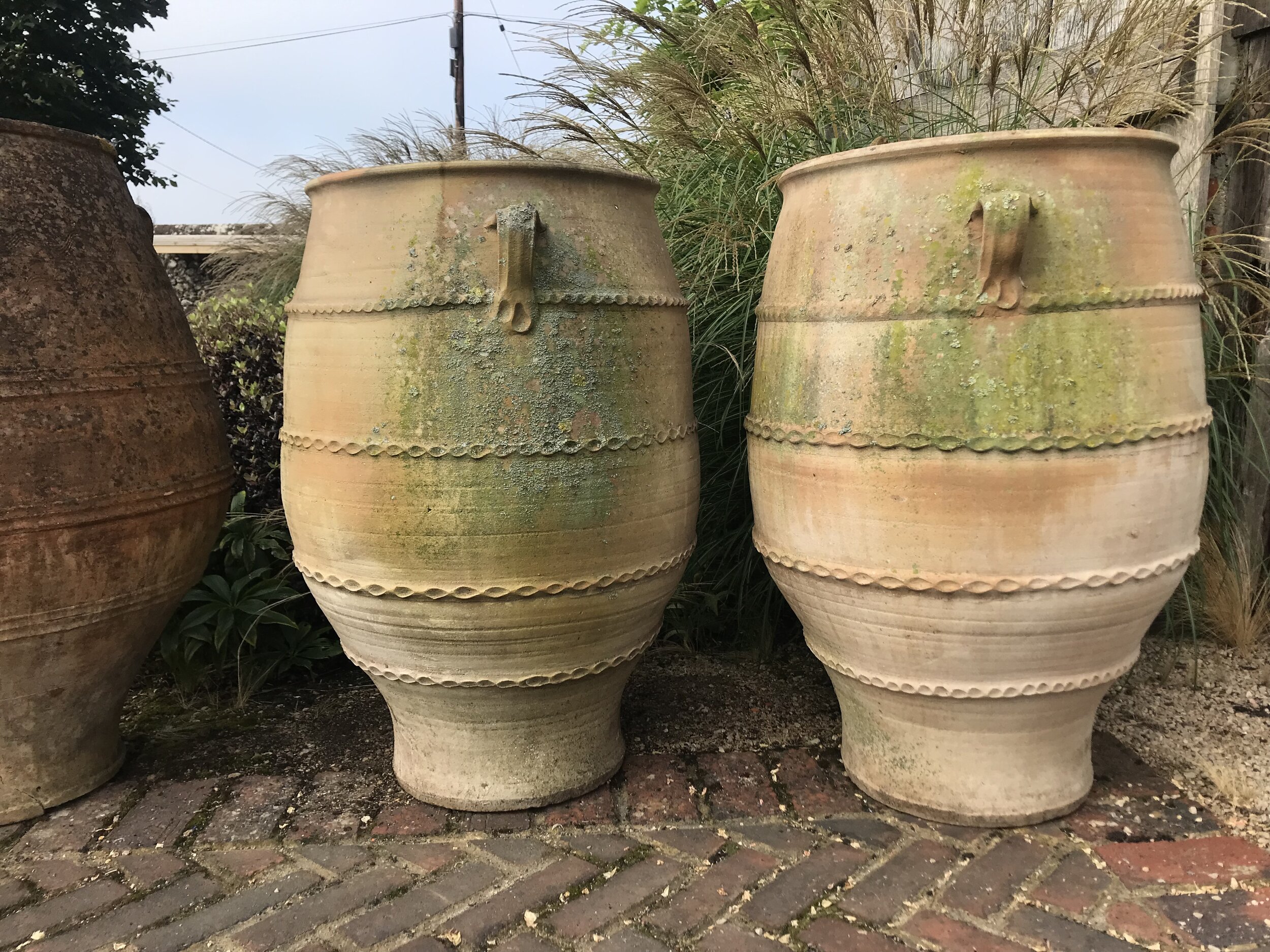 Pair of Greek Olive Oil Pots — Louise Hall Decorative