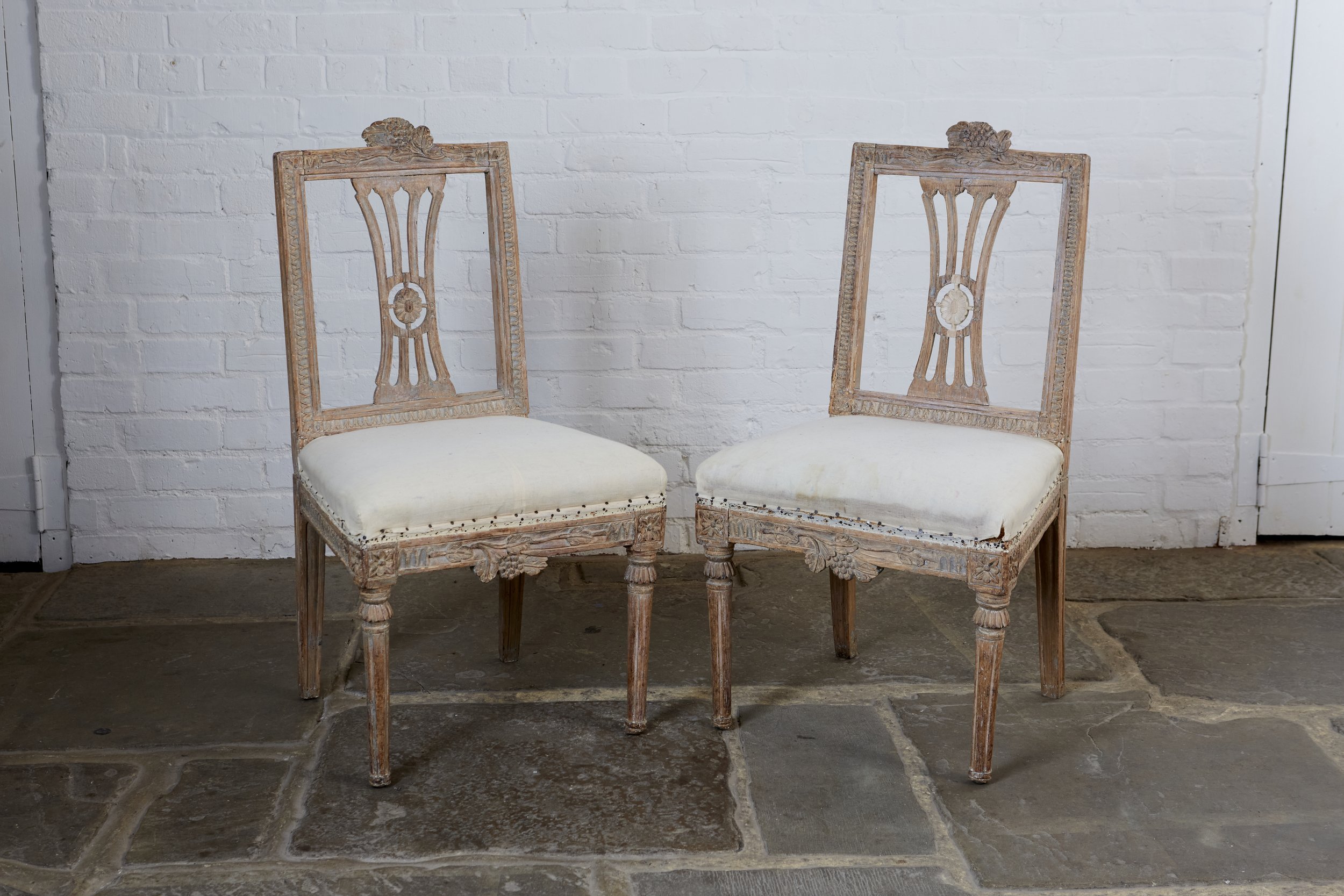 Pair Gustavian Chairs - £1,400