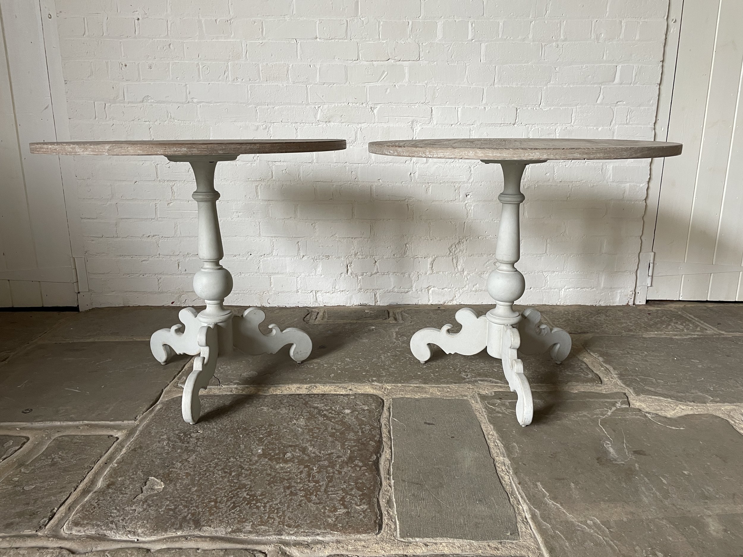 Pair Wooden Side Tables - £340