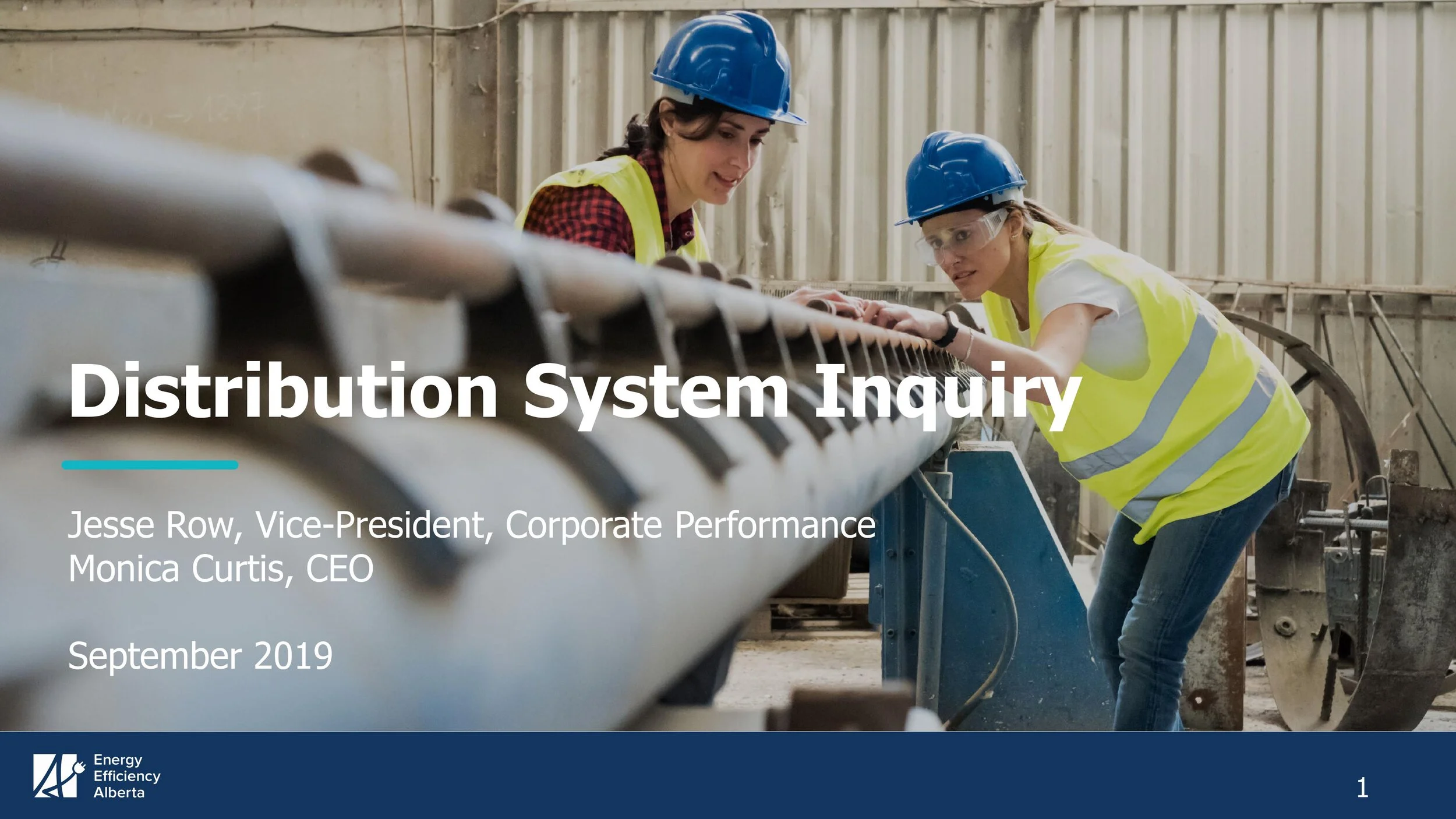 Energy Efficiency Alberta - Alberta Utilities Commission Distribution Inquiry Presentation