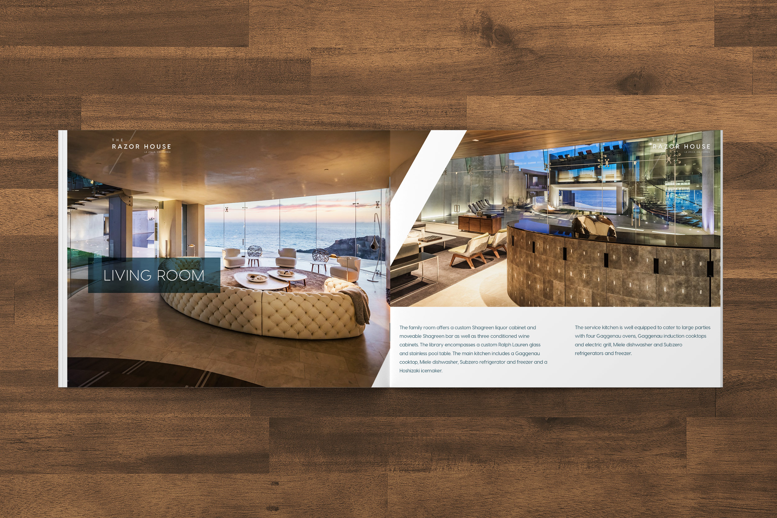 spread from the razor house brochure