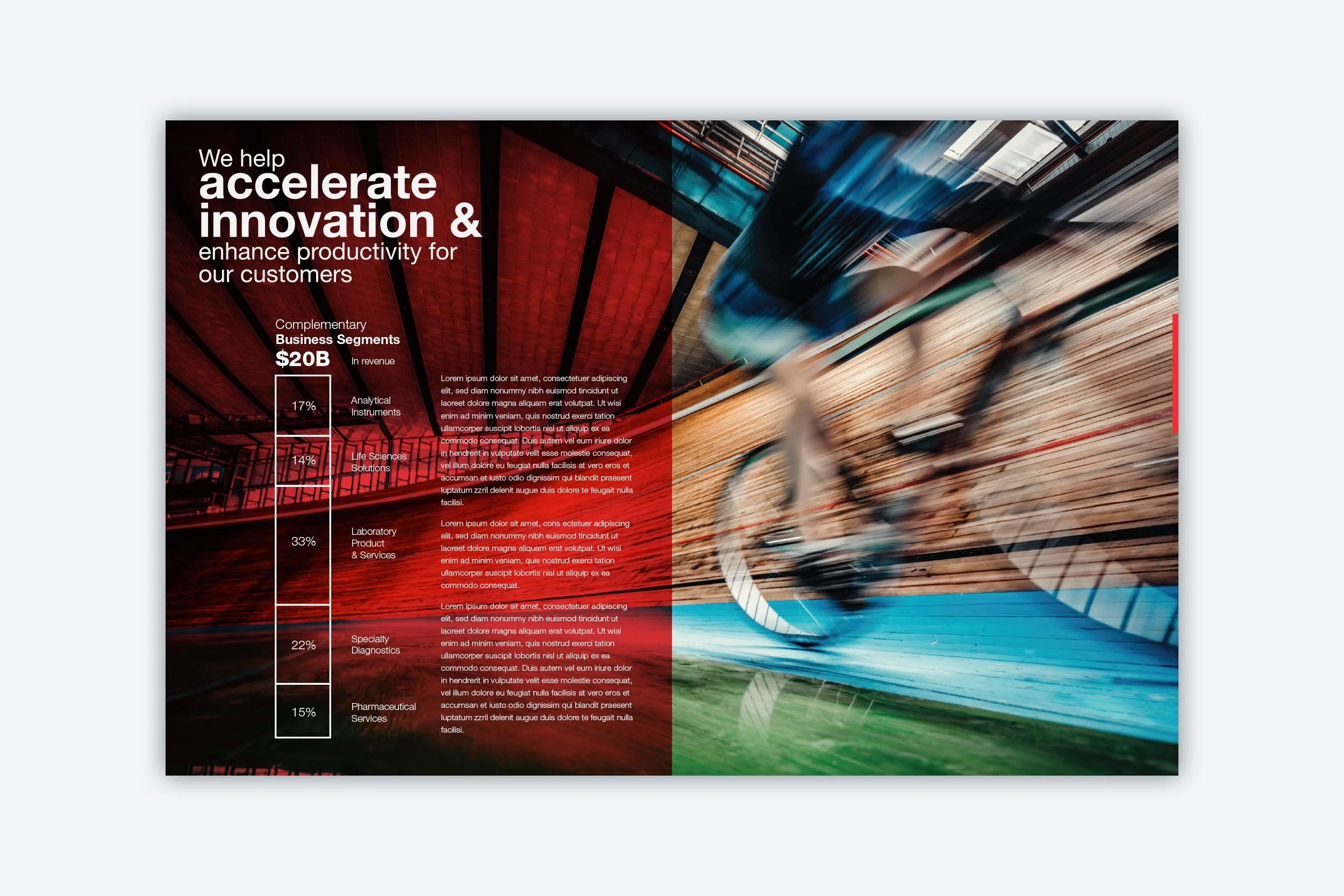 Concept 03: Inside spread layout with infographic.